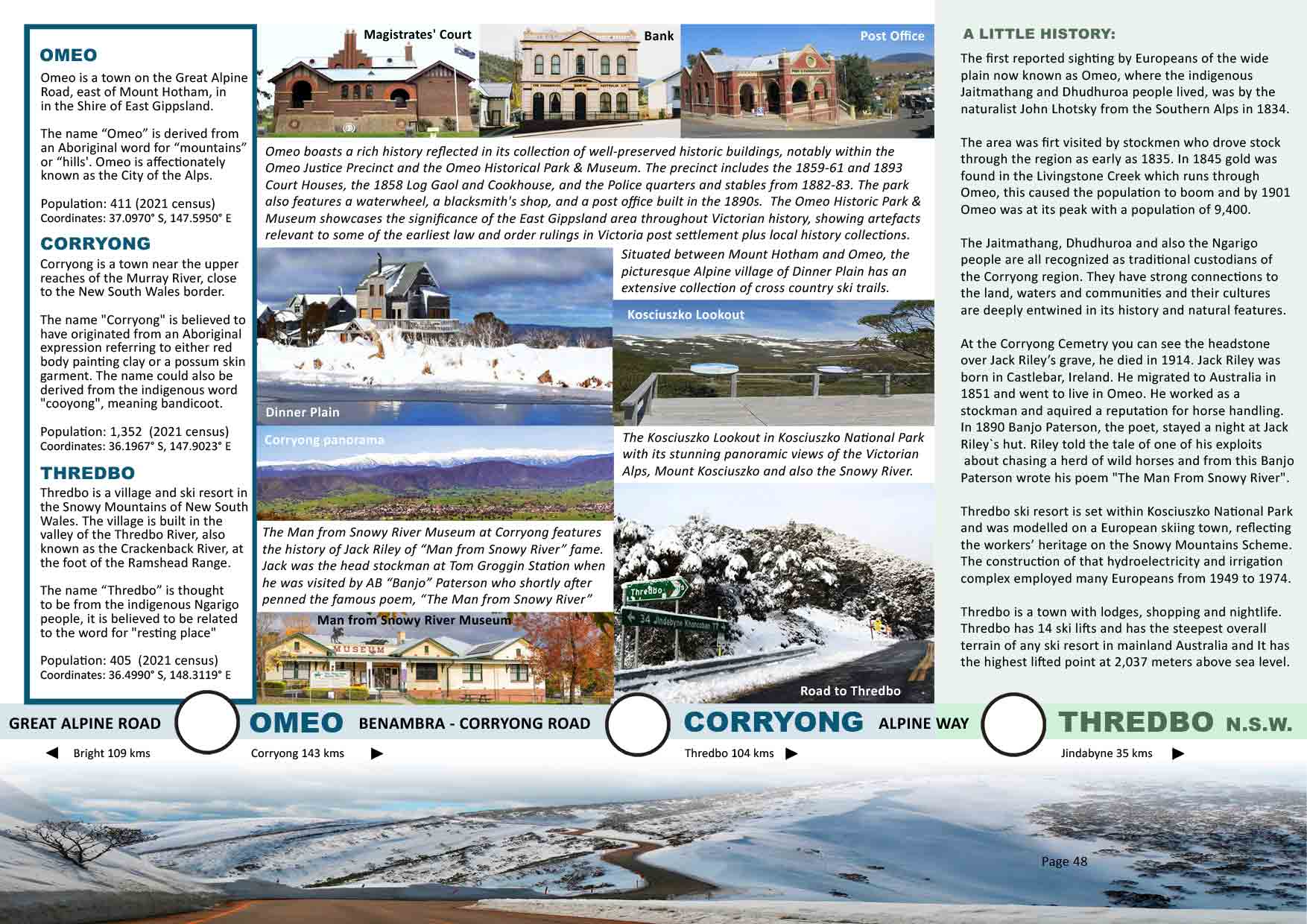 Great Southern Road - OMEO - CORRYONG - THREDBO